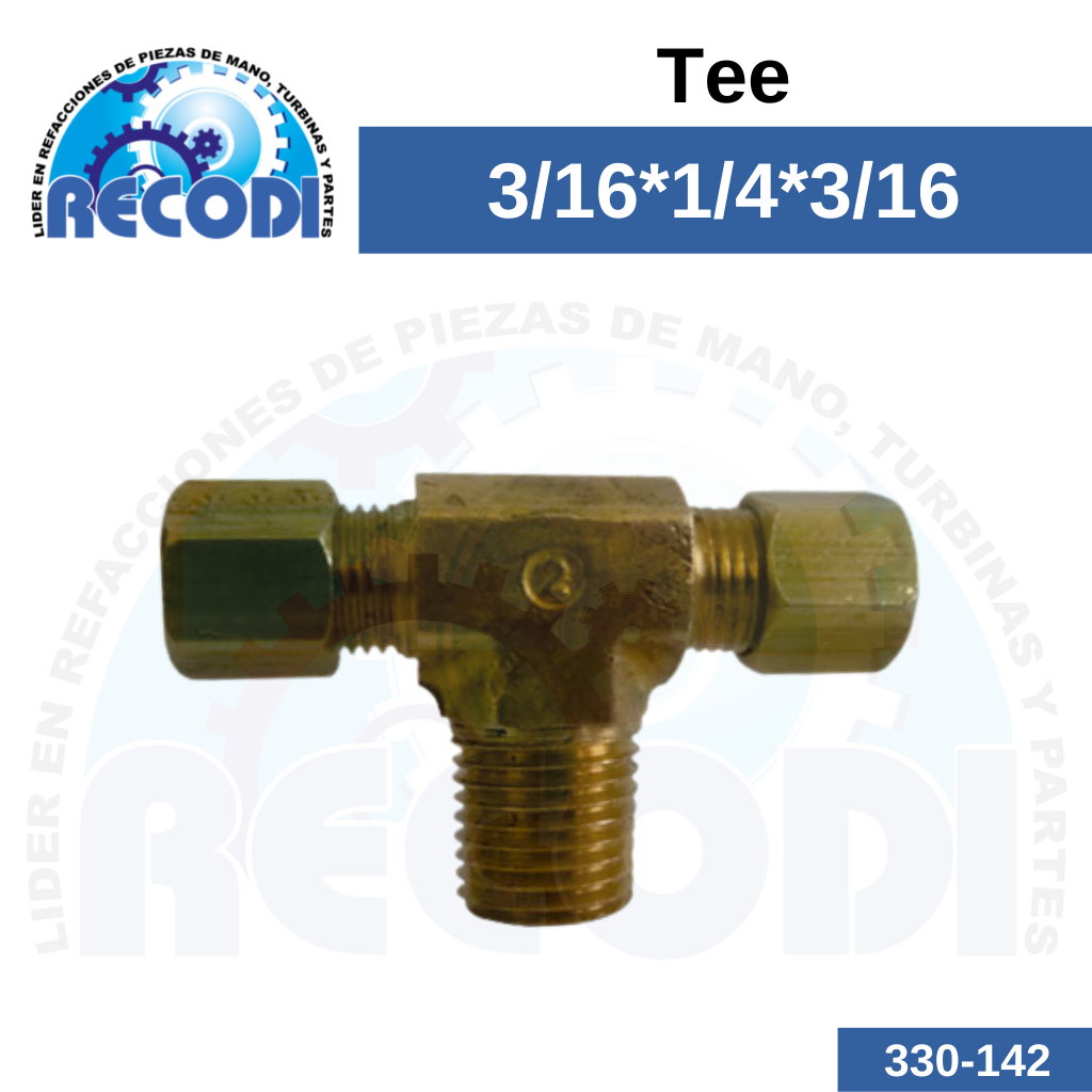 Tee unión 1/4