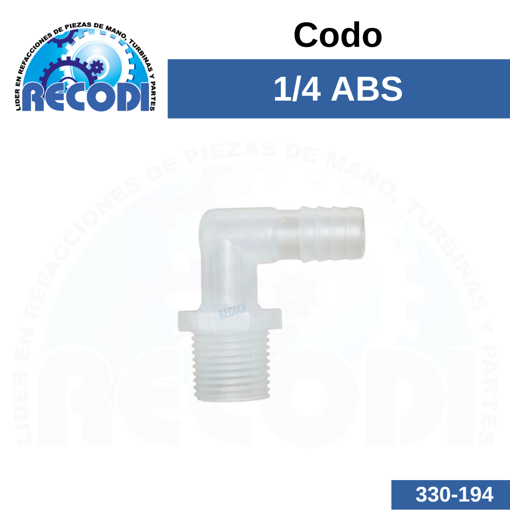 Codo 1/4 ABS