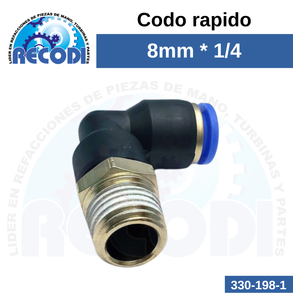 Codo rápido 8mm*1/4