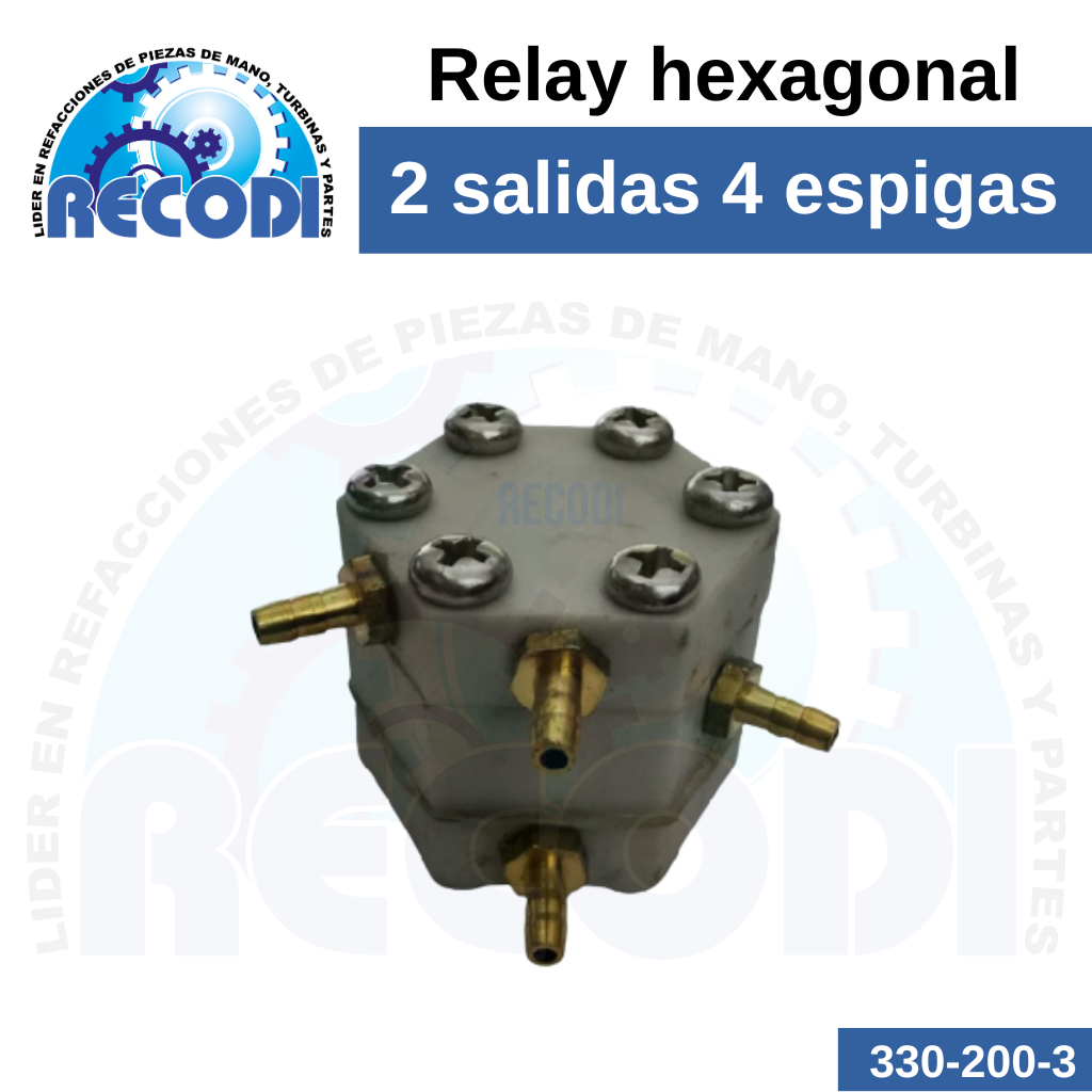 Relay hexagonal plástico