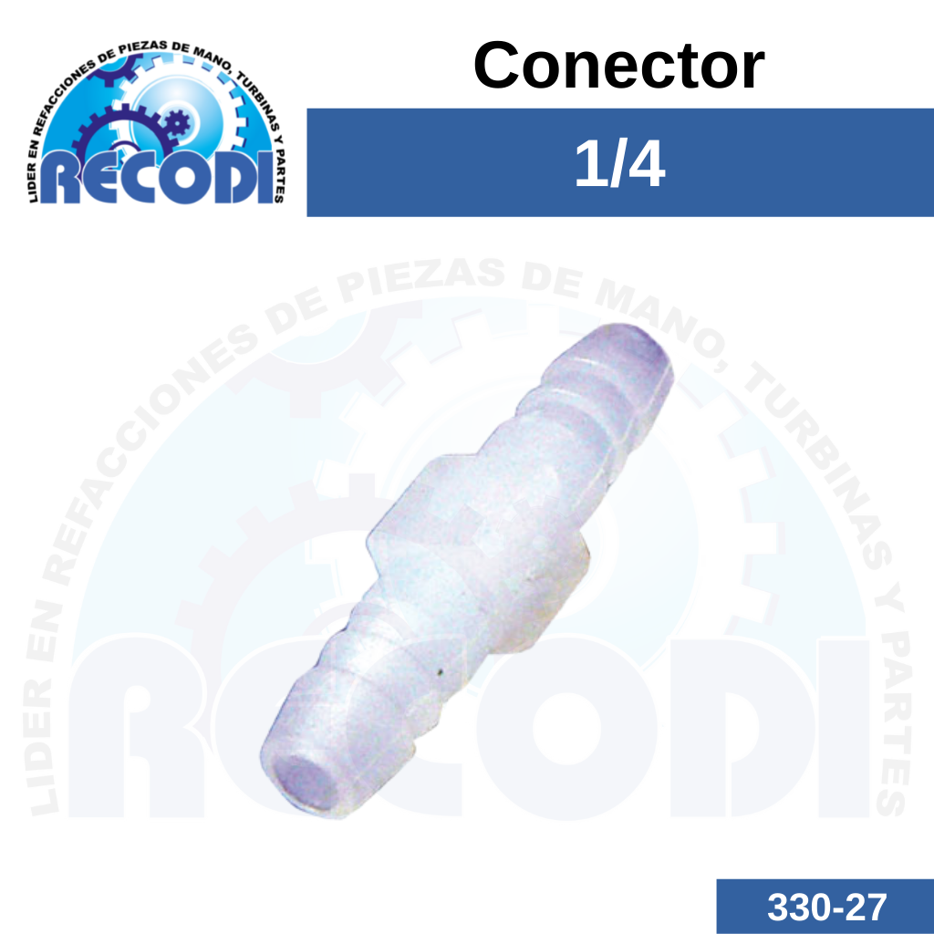 Conector plástico 1/4