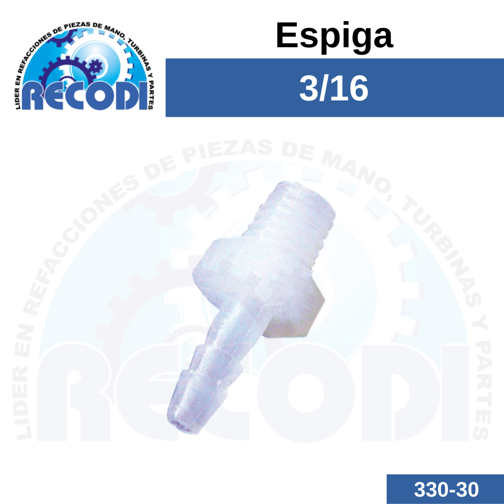 Espiga plástico 3/16